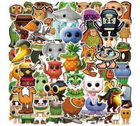 Shein 55 PIEZAS Pegatinas de animales abstractos Tung Tung Sahur, animales de caricatura italianos Brain Rot, calcomanías para equipaje, teléfono, taza, gui