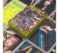 Shein 55 piezas Tarjetas fotográficas Katseye, mercancía de fans de K-pop, tarjetas coleccionables de fotos de estrellas del álbum Beautiful Chaos, suminist