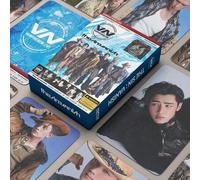 Shein 55 piezas Tarjetas LOMO de apoyo para el nuevo álbum THE SIN VANISH, tarjetas pequeñas hechas a mano de grupo de chicos coreanos, adecuadas para decor