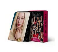 Shein 55 piezas Tarjetas Lomo ICONIC BY MISTAKE Idol, Tarjetas de Foto Retrato de Miembros de KATSEYE Chaewon Yunah Manon Lara Colección de Fans Regalo