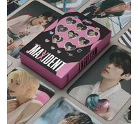 Shein 55 piezas Tarjetas Lomo SKZ Serie MAXIDENT - Marcadores de libros y tarjetas de felicitación, regalo de fans de K-pop, exclusivo para cumpleaños y día