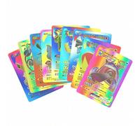 Shein 55 tarjetas Pokémon (series V, Vmax, Gx raras) - Juego de cartas de anime como regalo, tarjetas de diamante coloridas para fans adultos, suministros p