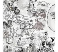 Shein 58 piezas de pegatinas decorativas con diseño de sellos vintage para portátil, cuaderno, estuche de teléfono celular, material PET, útiles escolares,