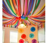 Shein 6/12/18 piezas de cintas de papel arrugado de colores, manualidades DIY, serpentinas de colores, 4.5cm X 10m por pieza, colores aleatorios - ideal par