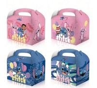 Shein 6/12/24 PIEZAS Bolsa de regalo de fiesta de Stitch Bolsa de papel 3D Bolsa de galletas y dulces Tema de Stitch Suministros de fiesta de cumpleaños Reg
