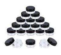 Shein 6/12/24 Piezas Lata de 5g, 5ml, Transparente, Envase vacÃo para muestras de cosméticos, Plástico, Lata redonda, Tapa de rosca, Vial de 5g, Para cos