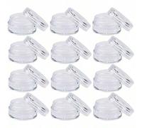 Shein 6/12/24 piezas Tarros cosméticos de viaje de 5ml con tapas para cremas, muestras de maquillaje, almacenamiento de esmalte de uñas con purpurina para