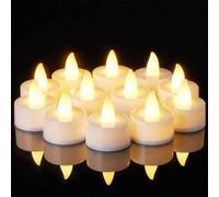 Shein 6/12/24 Piezas Velas LED sin llama Alimentadas por Batería, Velas Eléctricas Falsas Adecuadas para Navidad, Decoración del Hogar, Bodas, Decoración de