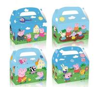 Shein 6/12 piezas Caja de caramelos de Peppa Pig, bolsa de caramelos portátil, decoración de fiesta de cumpleaños, Halloween, Navidad, mejor regalo festivo