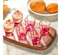 Shein 6/12 piezas Vasos chupito con forma de corazón color rosa, mini vasos chupito lindos para espresso, soju, tequila, vodka, para San Valentín, bodas y f