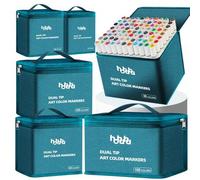 Shein 6/24/48/60/88/100/168 Colores Marcadores a Base de Alcohol, Punta Fina y Ancha Doble Permanente Artista Marcadores de Arte para Libro de Colorear de A