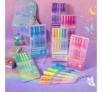 Shein 6 colores de bolígrafos de gel Acrylic degradado y macaron, Set de marcadores de pintura de Gel Aálic para dibujar, diario, suministros de arte artesa