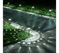Shein 6 Paquete de Luces Solares Exteriores Decorativas Ultra Brillantes, Luces de Jardín Solares de Carga Rápida para Senderos Que se Encienden/Apagan Auto