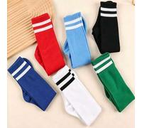 Shein 6 pares/3 pares/1 par de calcetines de fútbol a rayas hasta la rodilla para niños y adolescentes, calcetines deportivos de fútbol largos elásticos y t