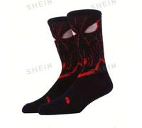 Shein 6 pares aleatorios de calcetines de anime, Disney, Marvel, Spiderman, Capitán América, Iron Man, cuidado de la piel, cómodos y transpirables, calcetin
