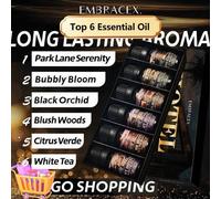 Shein 6 piezas/1 pieza Aceites esenciales de fragancia de hotel de 10ml, té blanco, orquídea negra, aroma de hotel de lujo, experiencia de 5 estrellas, múlt
