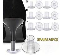 Shein 6 Piezas/3 Pares de Protectores Transparentes para Tacones Altos, Cubiertas de Tacón Suaves de 3 Tamaños para Caminar en Césped y Pisos Desnivelados,