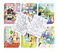 Shein 6 piezas Actividades de arte creativo y divertido de perros azules - Actividades artísticas lúdicas para padres e hijos con Bluey y Bingo, papel de gr