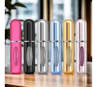 Shein 6 piezas Botellas de perfume de viaje, botellas de spray recargables portátiles mini, rociador de perfume de bolsillo para mujeres, 5ml
