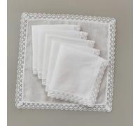 Shein 6 piezas de 40cm Pañuelos de satén, color blanco, pañuelos de caballero DIY, accesorio de toalla de traje, decoración del hogar y baño, regreso a la e