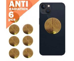 Shein 6 piezas Escudo protector contra la radiación EMF 5G Escudo cuántico Funda de teléfono Pegatina redonda Bloqueador EMR Ión negativo + Lejano para telé