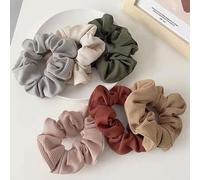 Shein 6 piezas Lazos de pelo de punto de unicolor para mujer, accesorios de pelo elegantes y minimalistas para uso diario, actividades al aire libre, maquil