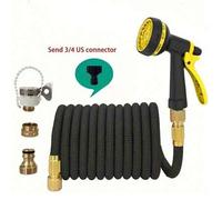 Shein 6 piezas Manguera de jardín flexible y extensible, pistola rociadora de alta presión de 10 funciones, herramienta de riego para jardinería, compatible