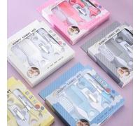 Shein 6 Piezas/set de productos de cuidado del bebé - Kit de aseo para niños con peine, cepillo, tijerasors, cortaúñas y recortador Artículos esenciales de