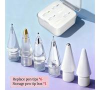 Shein 6 puntas de repuesto, compatibles con el lápiz Apple Pencil de 1ra/2da generación; puntas de lápiz, compatibles con el lápiz iPad Pro de 2da/1ra gener
