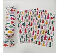 Shein 60/30/10 Papel de seda con diseño de hombrecillo de jengibre navideño - 20x34 pulgadas con diseño de hombrecillo de jengibre y lunares, embalaje prote