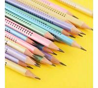 Shein 60/30/20/10/5 piezas de lápices de madera con gomas de borrar de color aleatorio, lápices HB para estudiantes para escribir, oficina y dibujo, gomas d