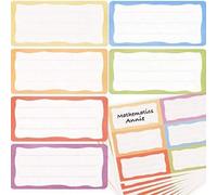 Shein 60 etiquetas adhesivas de colores, para escribir nombres, scrapbooking, cajas de mudanza, bolsas de regalo, libros, cuadernos, escuela, oficina, hogar