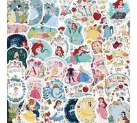 Shein 60 hojas/paquete Pegatinas y calcomanías de princesas Disney lindas y bonitas para teléfono, scrapbook, refrigerador, maleta, casco, regalo de cumplea