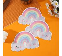 Shein 60 piezas / 40 piezas / 20 piezas, 30 * 30 CM / 11.8 * 11.8 PULGADAS, Servilletas de papel desechables con tema arcoíris de colores, apropiadas para v