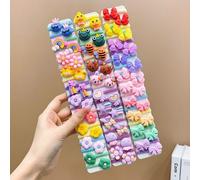 Shein 60 piezas con dibujos animados Toalla Anillo Cintas para el pelo