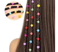 Shein 60 piezas Cuentas para trenzar el cabello, pasadores de plástico de colores dulces, pinzas para el cabello de verano para niñas, accesorios para el ca