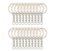 Shein 60 piezas de 25mm Anillos para llaves de metal con apertura separada, cadenas de llaves al por mayor adecuadas para el Día de la Madre, San Valentín,