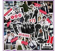 Shein 60 piezas de PEGATINAS ARIRANG, Jung/Kook, RM, JHOPE, JIMIN, JIN, V, mercancía de fans de , pegatinas para fundas de teléfono, scrapbooking, botellas