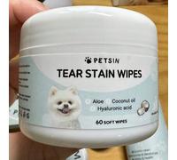 Shein 60 piezas de Toallitas húmedas para la limpieza de ojos de mascotas para manchas de lágrimas y suciedad