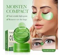Shein 60 piezas Máscara de ojos de colágeno de aloe vera para anti-ojeras, bolsas de los ojos, hidratación y anti-arrugas, productos para el cuidado de la p