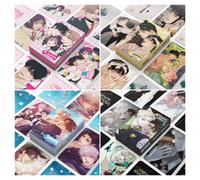 Shein 60 piezas Tarjetas Lomo + 32 piezas Pegatinas, con los temas de Anastasia/Seashell Boy/Painter Of The Night/Pure Love, Postales preciosas, Tarjetas fo