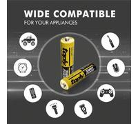 Shein 60 pilas desechables tamaño AAA/AA de 1.5V, compatibles con luces de cadena LED, juguetes, controles remotos, artículos del hogar, micrófonos, relojes