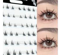 Shein 60 racimos de pestañas postizas inferiores de mariposa electrónica, DIY, sin necesidad de pegamento, naturales y realistas, gruesas y fotogénicas, rac