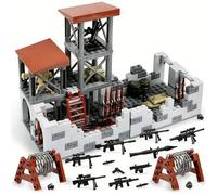 Shein 600+ piezas Juego de construcción de base militar del ejército de la Segunda Mundial, juguete de rompecabezas para adultos, suministros en miniatura m