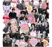 Shein 64 piezas Pegatinas decorativas DIY de K-POP BT5 ARIRANG 5th Full Album, que incluyen a RM, Jin, J-Hope, Jimin, V, para apoyar a los fanáticos. Perfec