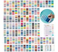 Shein 6400/5600/4800/4000/3600/3200/2400/1600/1200/800/400/200 Piezas Notas Adhesivas de Índice con Degradado de Color Colorido, Etiquetas Transparentes Esc