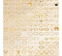 Shein 68/66/27/24/21 piezas Diseño de hebilla geométrica, flor, corazón, rhinestone, brillo, perla falsa, gota de aceite, símbolo de infinito, estrella, mar