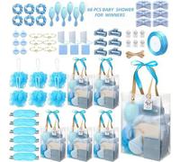 Shein 68 piezas/6 sets de recuerdos para fiesta de baby shower, que incluyen diademas, peines para el cabello y bolsas de regalo a juego, adecuados como pre