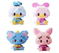 Shein 6cm Serie Disney Bloques de Construcción Daisy, Pato Donald, Dumbo, Piglet Modelo de Animales Partículas Pequeñas Rompecabezas Ensamblado DIY Regalos
