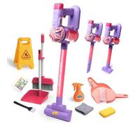 Shein 7/9/11/13 piezas Juego de aspiradora multifuncional para niños - Kit de limpieza y orden, herramientas de simulación de tareas domésticas y juego de r